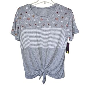 No Boundaries Tied Waist Mushroom Graphic Tee Size  Medium (7-9)